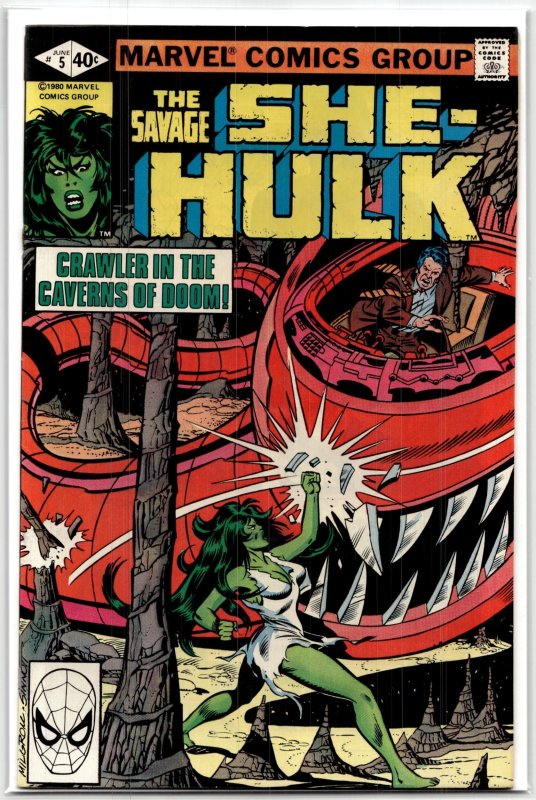 The Savage She-Hulk #5 (Marvel Comics, 1980), raw, ungraded comic book — front cover