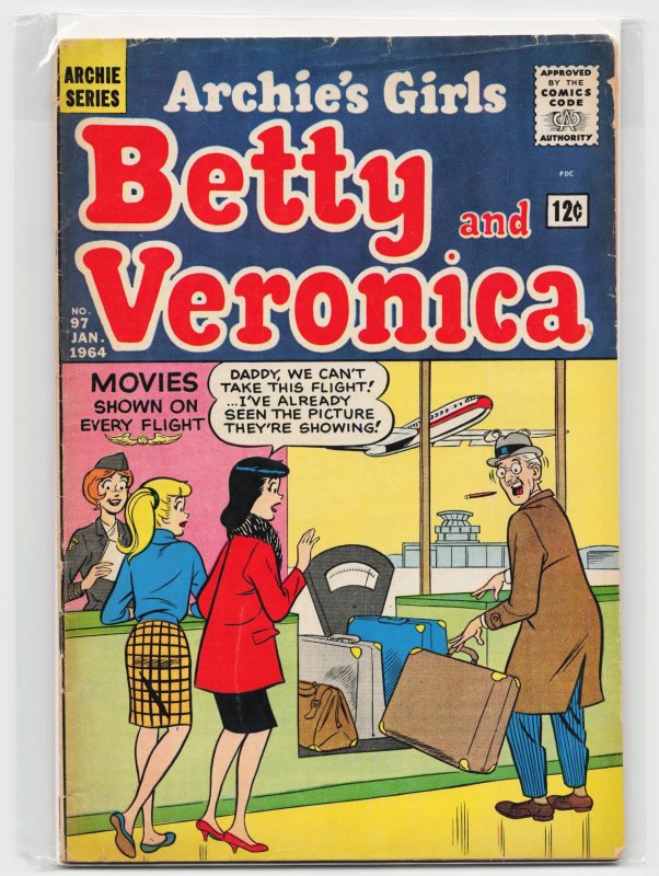 Archie's Girls Betty and Veronica #97 (Archie Comics, 1964), raw, ungraded comic book — front cover