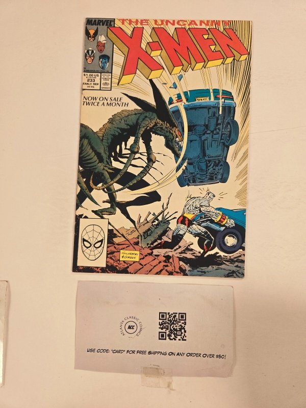 Uncanny X-Men #233 (Marvel Comics), raw comic book in NM condition — front cover