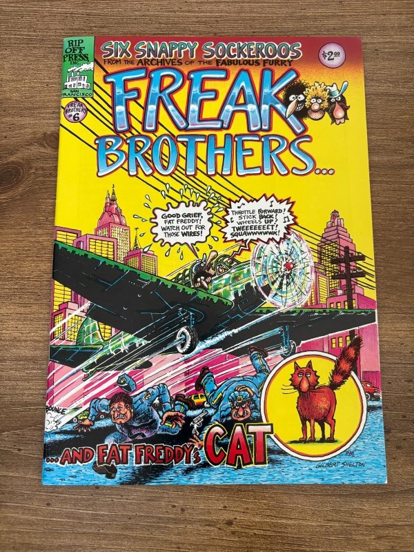 Fabulous Furry Freak Brothers #6, raw comic book in NM- condition — front cover