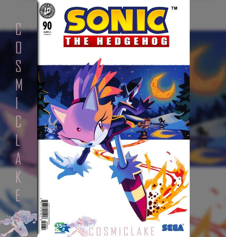 Sonic the Hedgehog #90, raw, ungraded comic book — front cover