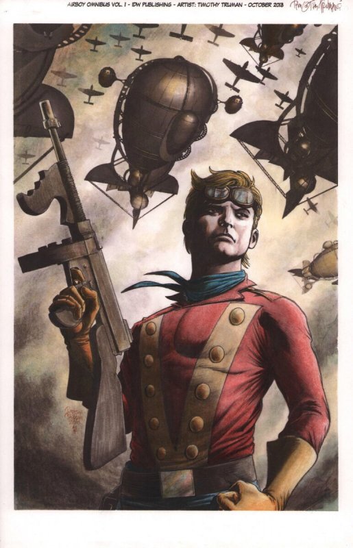 Airboy Archives Vol.1 Painted Cover - Signed Art by Tim Truman - 2013 (2013), raw, ungraded comic book — front cover