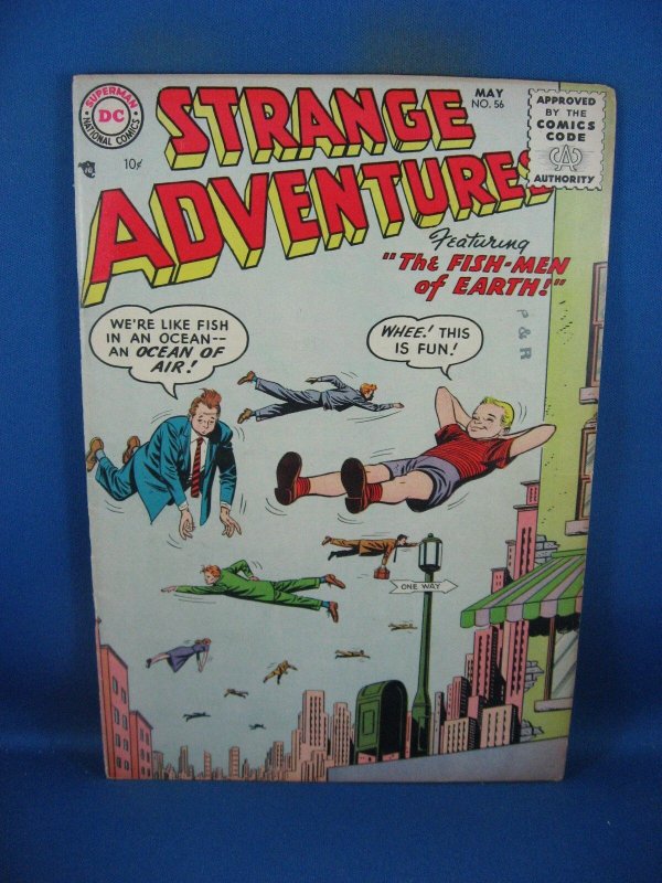 Strange Adventures #56 (DC Comics, 1955), raw comic book in VG condition — front cover