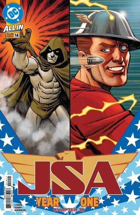 JSA #14 (DC Comics, 2025), raw, ungraded comic book — front cover