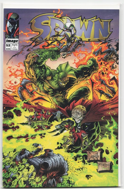 Spawn #52 (Image Comics, 1996), raw, ungraded comic book — front cover
