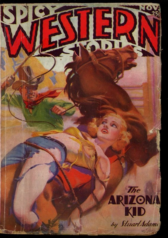 Spicy Western Stories - 11/36 - Condition: VG - 1st Issue - Non Censored Cover (Culture Publications, 1936), raw comic book in VG condition — front cover