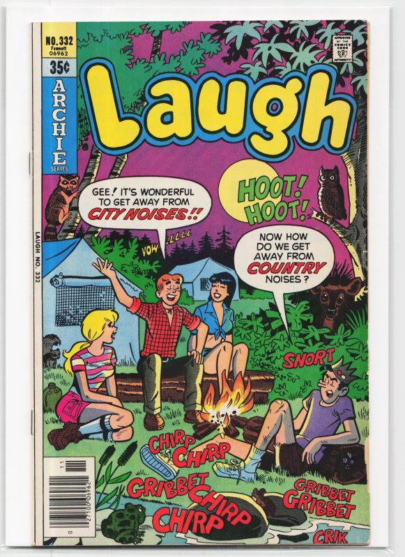 Laugh #332 (Archie Comics, 1978), raw, ungraded comic book — front cover