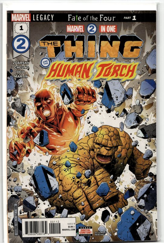 Marvel Two-In-One #1 (Marvel Comics, 2018), raw, ungraded comic book — front cover