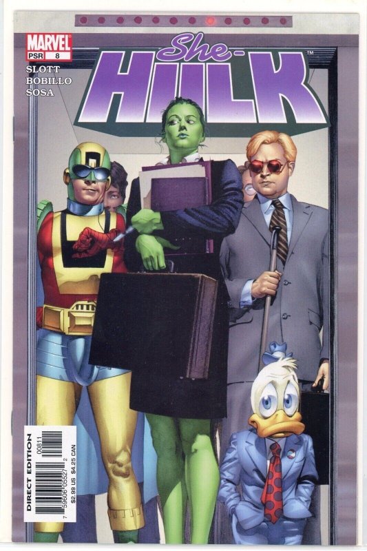 She-Hulk #8 (Marvel Comics, 2004), raw comic book in NM 9.4 condition — front cover