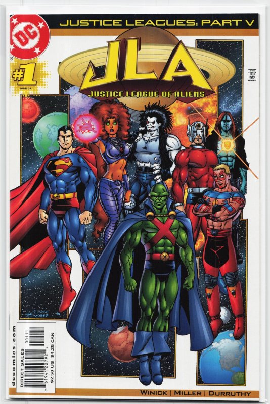 Justice Leagues: Justice League of Aliens (2001) Justice League (DC Comics, 2001), raw, ungraded comic book — front cover