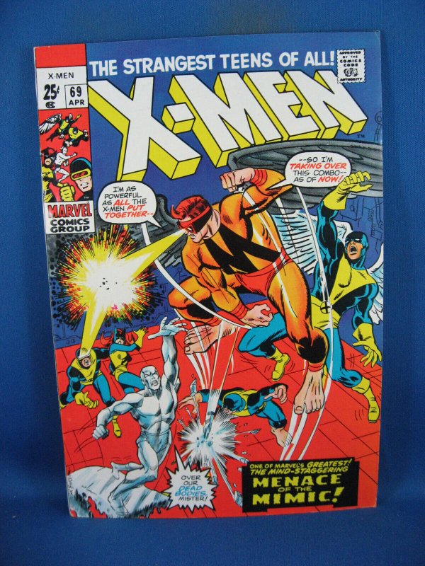 Uncanny X-Men #69 (Marvel Comics, 1971), raw comic book in VF condition — front cover