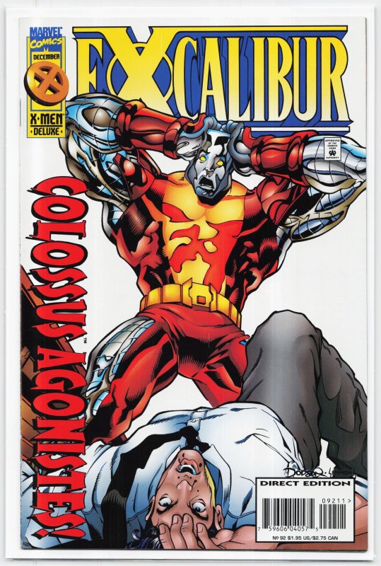Excalibur #92 (Marvel Comics, 1995), raw, ungraded comic book — front cover