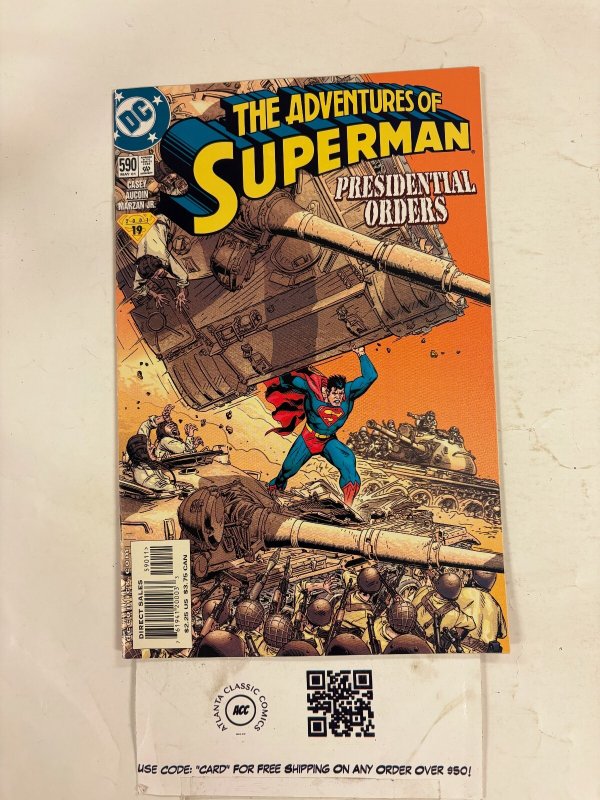 Adventures of Superman #590 (DC Comics), raw comic book in NM condition — front cover