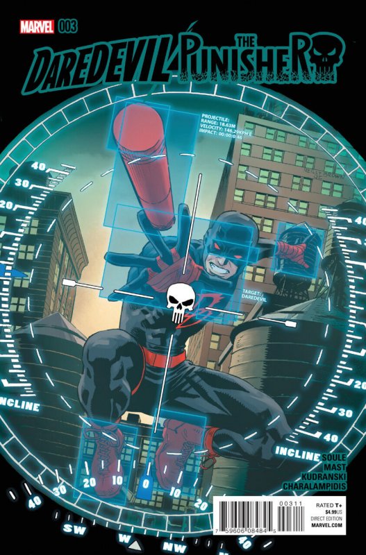 Daredevil/Punisher #3 (2016), raw comic book in VF/NM condition — front cover