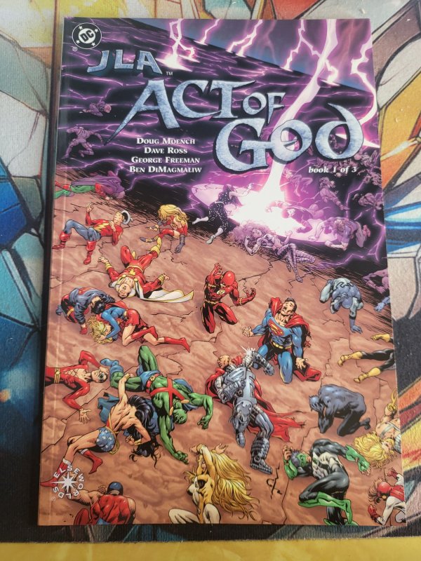 JLA: Act of God #1 (2000), raw, ungraded comic book — front cover