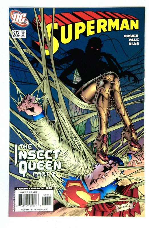 Superman #672 (DC Comics, 2008), raw comic book in NM- condition — front cover