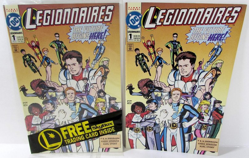 Legionnaires Lot of 2 #1 x2 (1993) DC Comics 9.4 NM 1st Print Comic Books (DC Comics, 1993), raw comic book in NM 9.4 condition — front cover