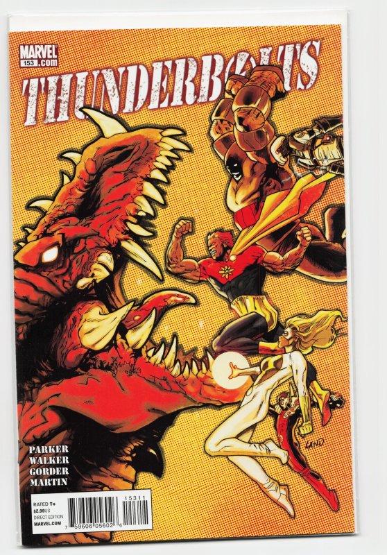 Thunderbolts #153 (Marvel Comics, 2011), raw, ungraded comic book — front cover