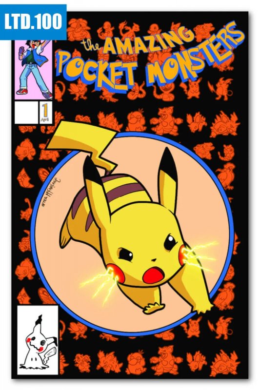 Amazing Pocket Monsters Pikachu Pokemon Matthew Waite W/numbered COA NM., raw comic book in NM condition — front cover