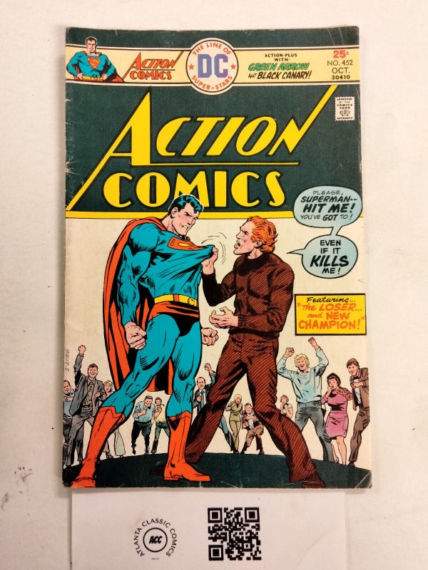 Action Comics #452 (DC Comics), raw comic book in FN condition — front cover