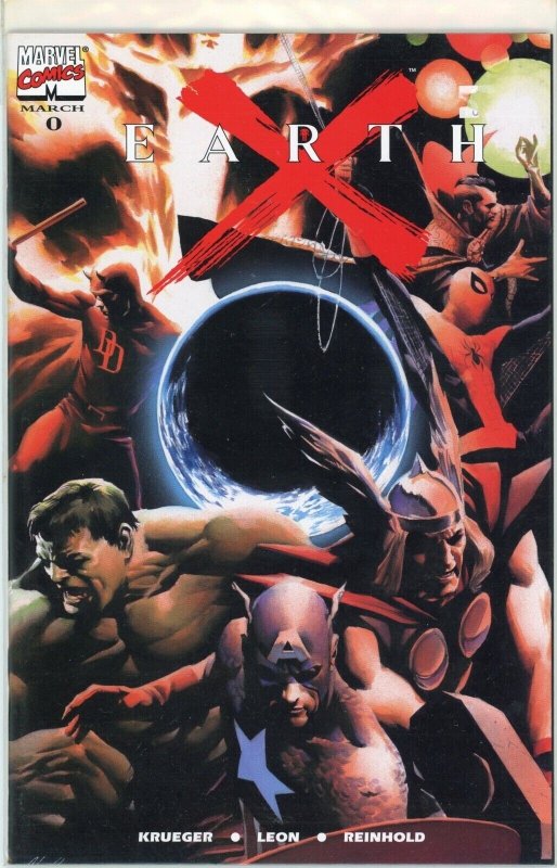 Earth X #0 (Marvel Comics, 1999), raw comic book in NM 9.4 condition — front cover