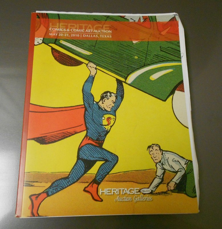 2010 Heritage Comics Comic Art Auction Catalog Superman May 20-21 TX 246 pgs (2010), raw, ungraded comic book — front cover