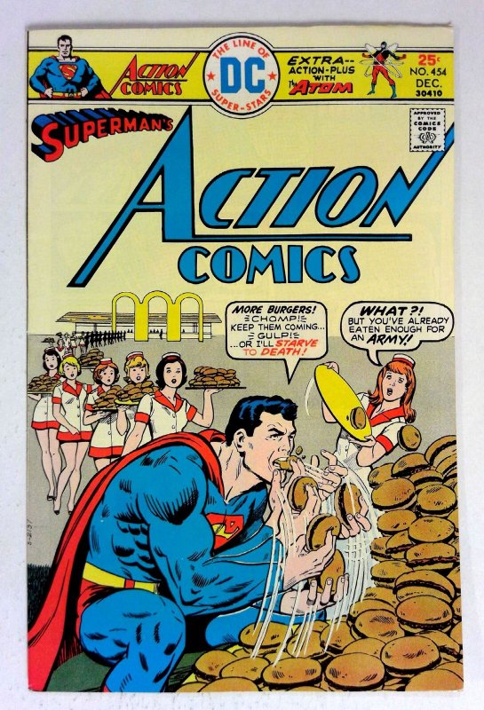 Action #454 (DC Comics, 1975), raw comic book in VF/NM condition — front cover