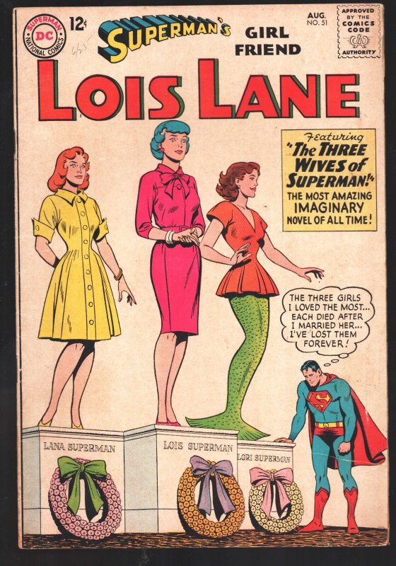 Superman's Girl Friend Lois Lane #51 (DC Comics, 1964), raw, ungraded comic book — front cover