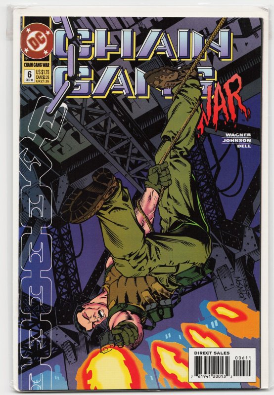 Chain Gang War #6 (DC Comics, 1993), raw, ungraded comic book — front cover
