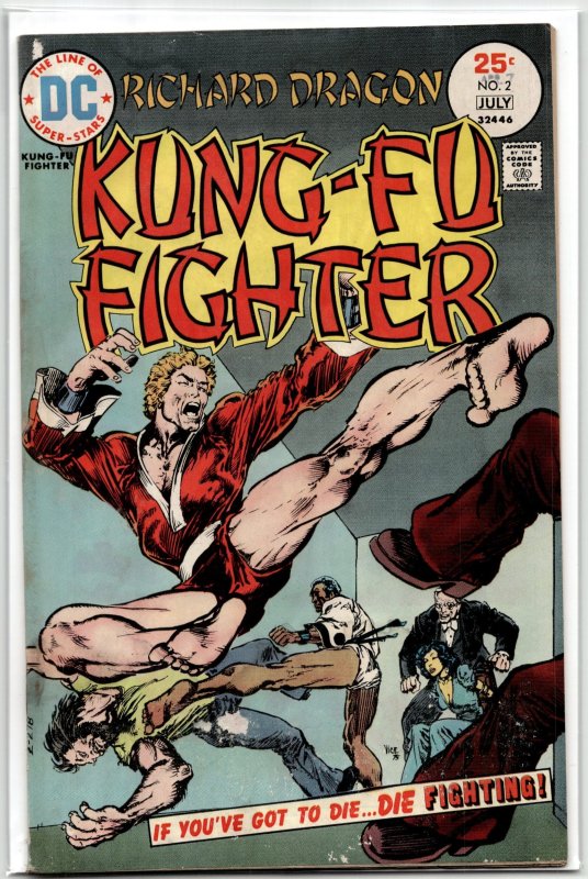 Richard Dragon, Kung Fu Fighter #2 (1975), raw, ungraded comic book — front cover