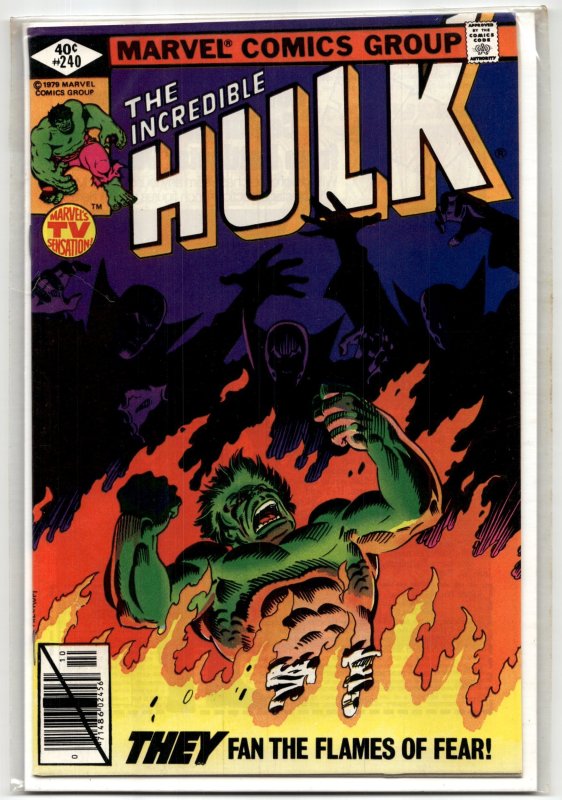 The Incredible Hulk #240 (Marvel Comics, 1979), raw, ungraded comic book — front cover