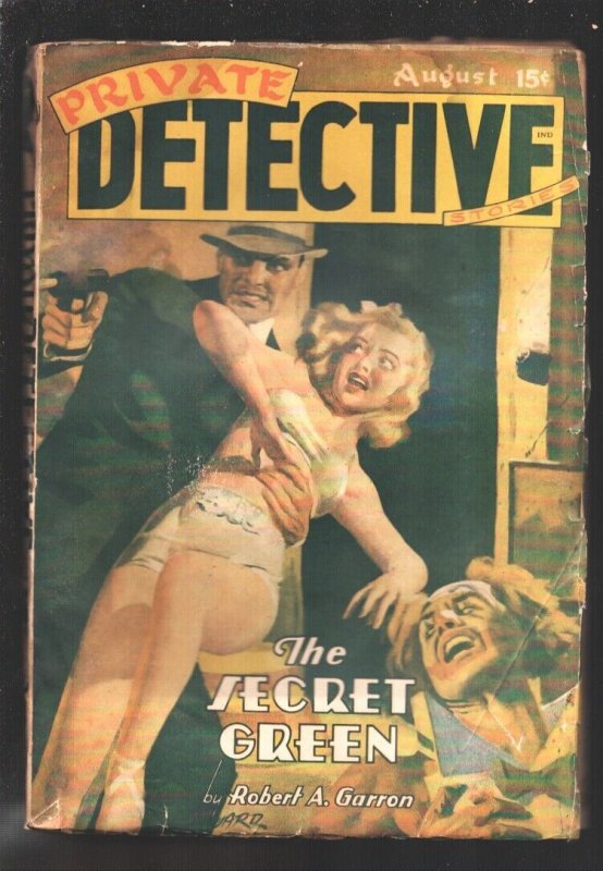 Private Detective Stories 8/1941-Trojan-Spicy Pulp Fiction Thrills-GGA Cover ... (Trojan Publishing, 1941), raw, ungraded comic book — front cover