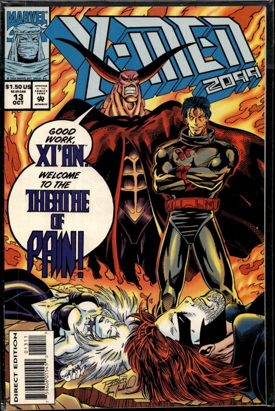 X-Men 2099 #13 (Marvel Comics, 1994), raw, ungraded comic book — front cover