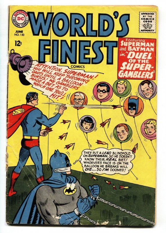 Worlds Finest #150 (DC Comics, 1965), raw, ungraded comic book — front cover