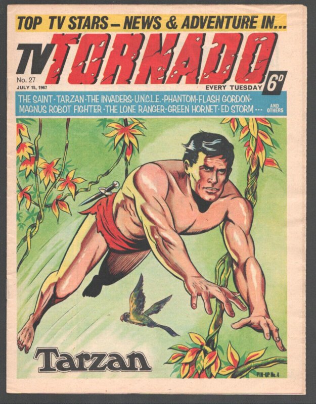 TV Tornado #27 (1967), raw, ungraded comic book — front cover