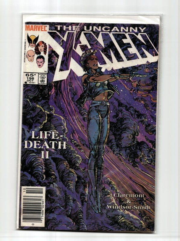 The Uncanny X-Men #198 (Marvel Comics, 1985), raw, ungraded comic book — front cover