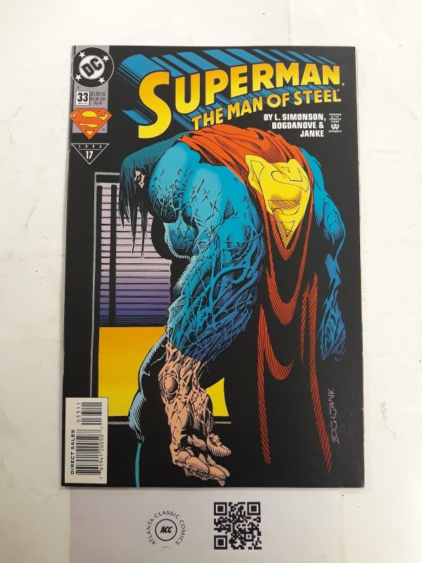 Superman the Man of Steel #33 (DC Comics), raw comic book in NM condition — front cover