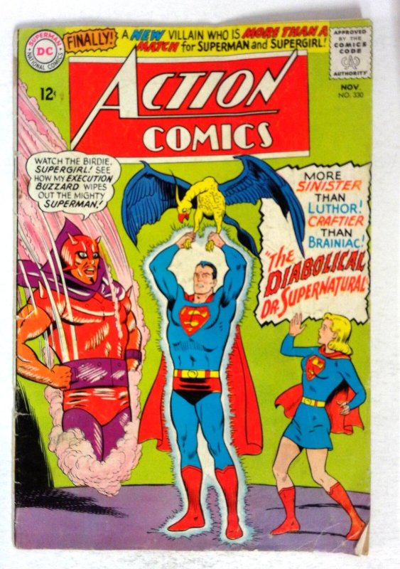 Action #330 (DC Comics, 1965), raw, ungraded comic book — front cover