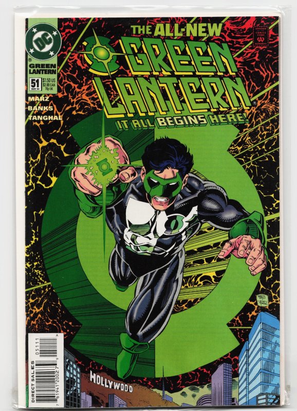 Green Lantern #51 (DC Comics, 1994), raw, ungraded comic book — front cover