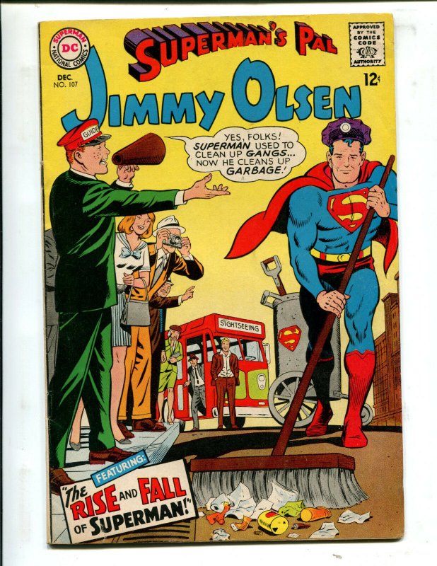 Jimmy Olsen #107 (1967), raw comic book in 7.5 condition — front cover