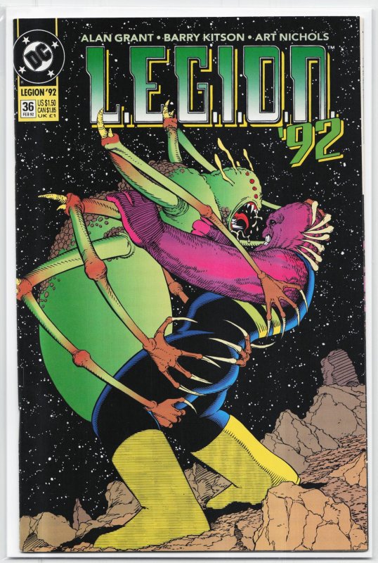 L.e.g.i.o.n #36 (DC Comics, 1992), raw, ungraded comic book — front cover