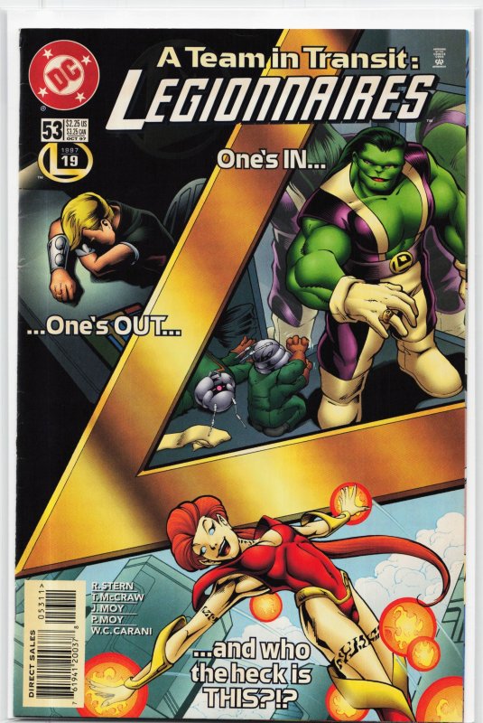 Legionnaires #53 (DC Comics, 1997), raw, ungraded comic book — front cover