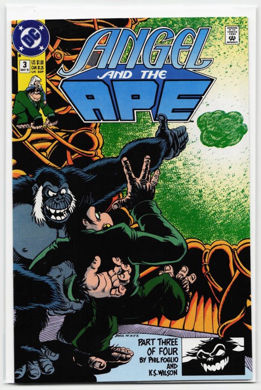 Angel and the Ape #3 (DC Comics, 1991), raw, ungraded comic book — front cover