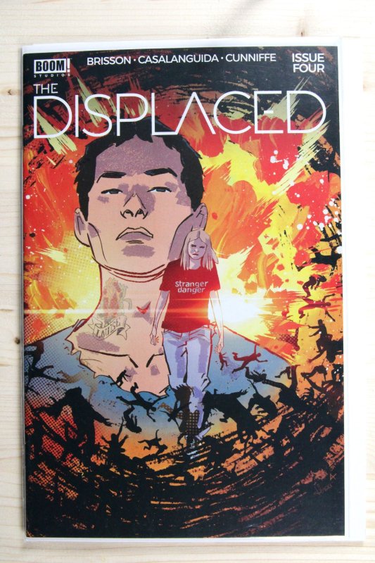 The Displaced #4 (Boom! Studios, 2024), raw comic book in NM+ 9.6 condition — front cover