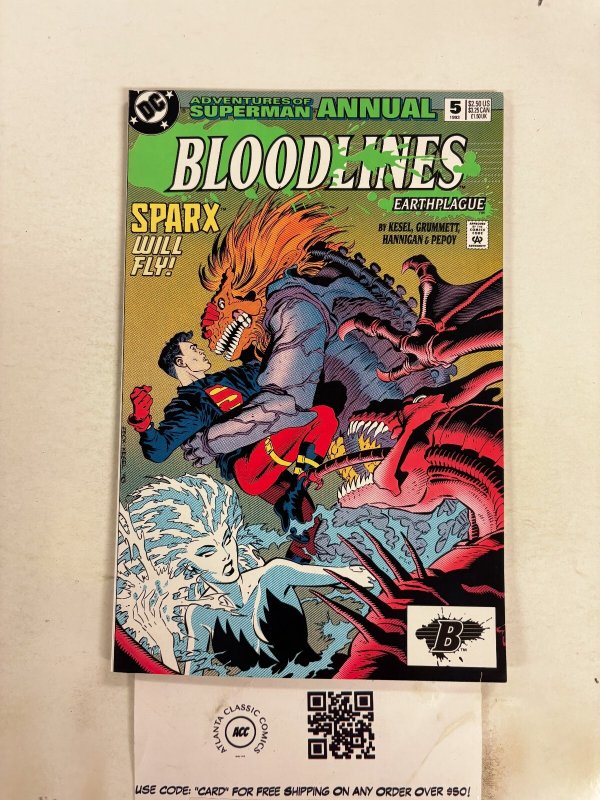 The Adventures of Superman Annual #5 (DC Comics, 1993), raw comic book in NM condition — front cover