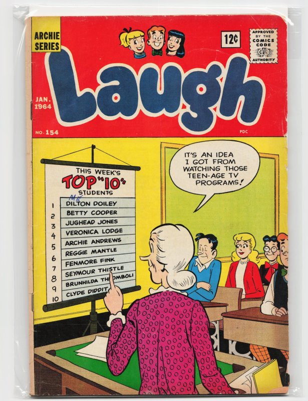 Laugh #154 (Archie Comics, 1964), raw, ungraded comic book — front cover