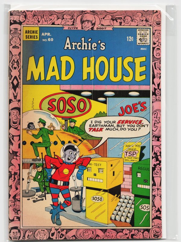 Archie's Madhouse #60 (Archie Comics, 1968), raw, ungraded comic book — front cover
