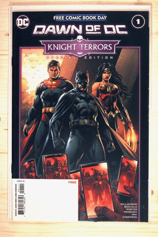 Dawn of DC Knight Terrors FCBD #1 (DC Comics, 2023), raw comic book in NM+ 9.6 condition — front cover