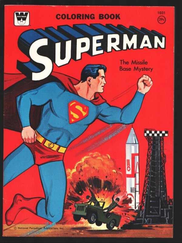 Superman Coloring Book #1031 (Whitman, 1965), raw, ungraded comic book — front cover