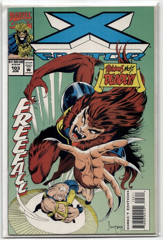 X-Factor #103 (Marvel Comics, 1994), raw, ungraded comic book — front cover